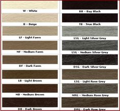 Alpaca Color Chart